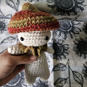 Crochet Vintage Mushroom Kid Amigurumi Doll